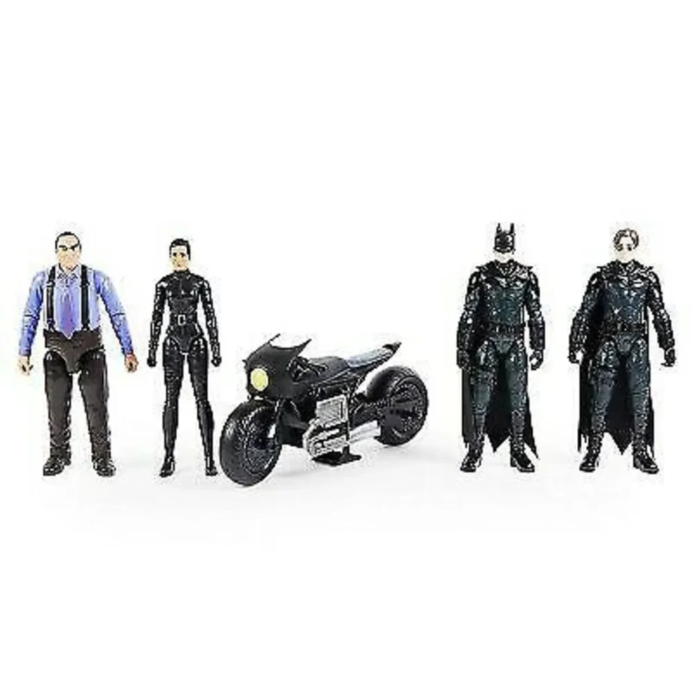 DC The Batman Batcycle Figure Set Batman Selina Kyle Penguin Movie Toy New